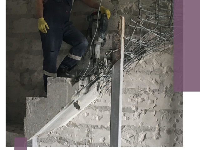 Демонтаж металлических и бетонных лестниц в Мурманске