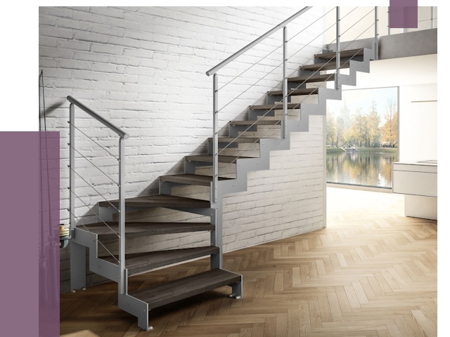 Г-образные лестницы под ключ в Мурманске от 37272 руб. | ПРОЛЁТ-Мрм