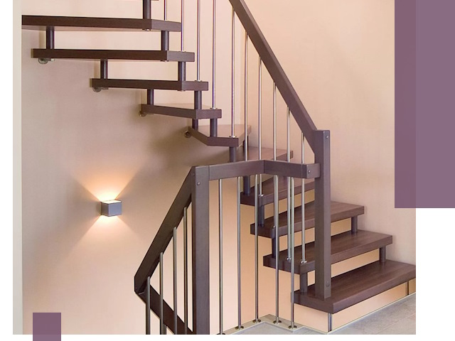 Изготовление лестниц на больцах в Мурманске под ключ