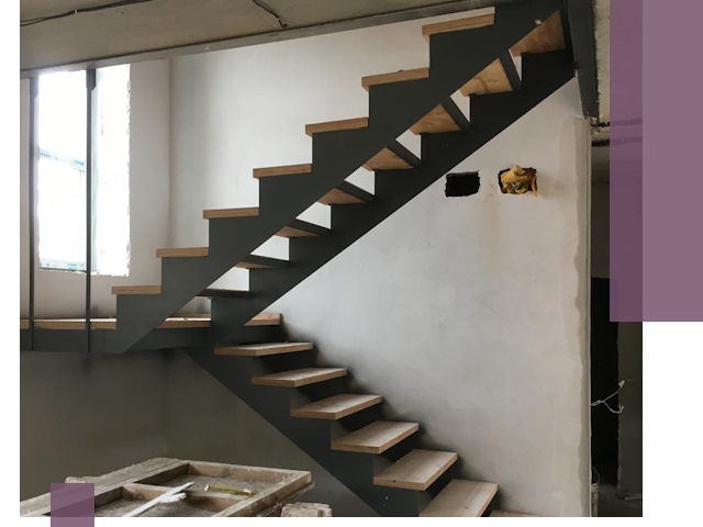 Изготовление лестниц на металлокаркасе в Мурманске от производителя