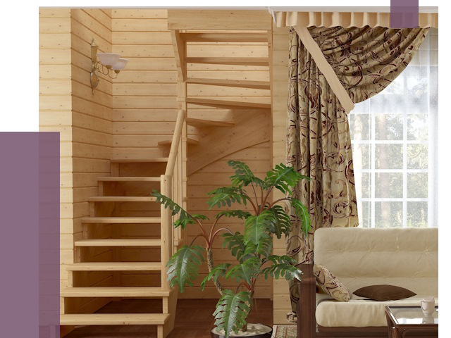 Лестницы для дачи в Мурманске от 76344 руб.  | ПРОЛЁТ-Мрм