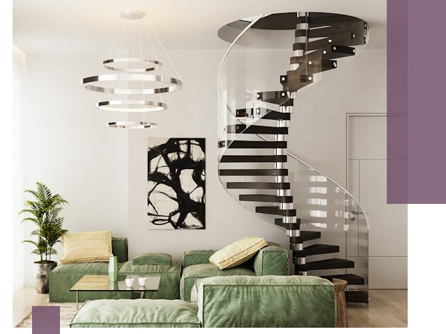 Лестницы для двухуровневой квартиры в Мурманске — изготовление и монтаж