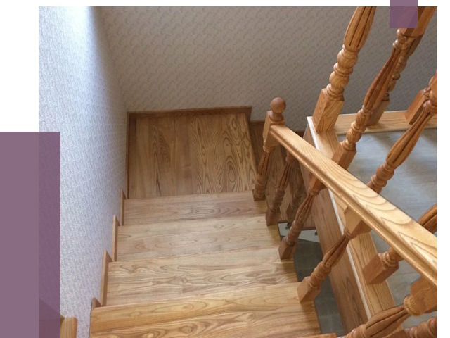 Сосновые лестницы в Мурманске под ключ от 8123 руб.  | ПРОЛЁТ-Мрм