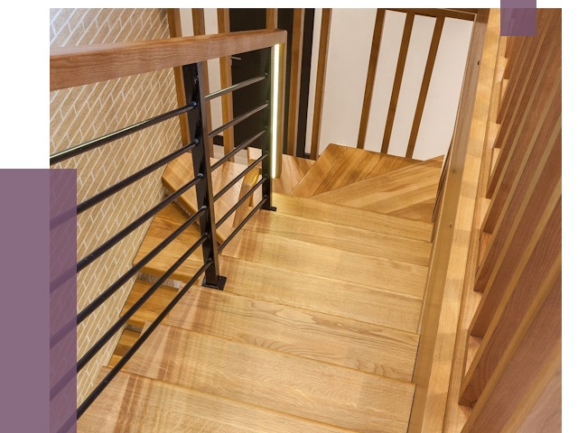 Лестницы из ясеня в Мурманске под ключ от 10076 руб. 