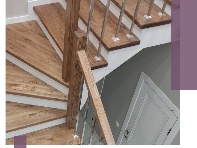 Обшивка металлических лестниц под ключ в Мурманске