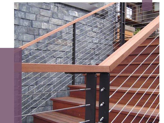 Тросовые перила под ключ в Мурманске от 7814 руб.