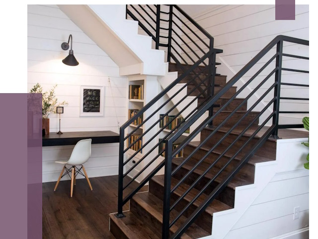 Перила для лестницы в доме в Мурманске от 7454 руб. — ПРОЛЁТ-Мрм