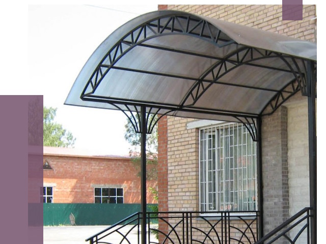 Металлические навесы и козырьки в Мурманске от 12853 руб.