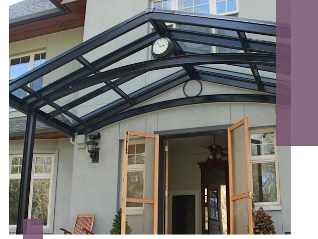 Изготовление и монтаж навесов и козырьков в Мурманске