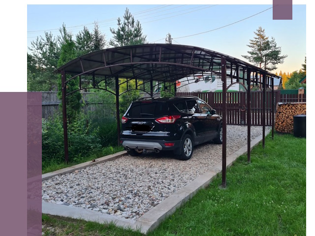 Навесы для автомобиля в Мурманске от 13212 руб.  | ПРОЛЁТ-Мрм