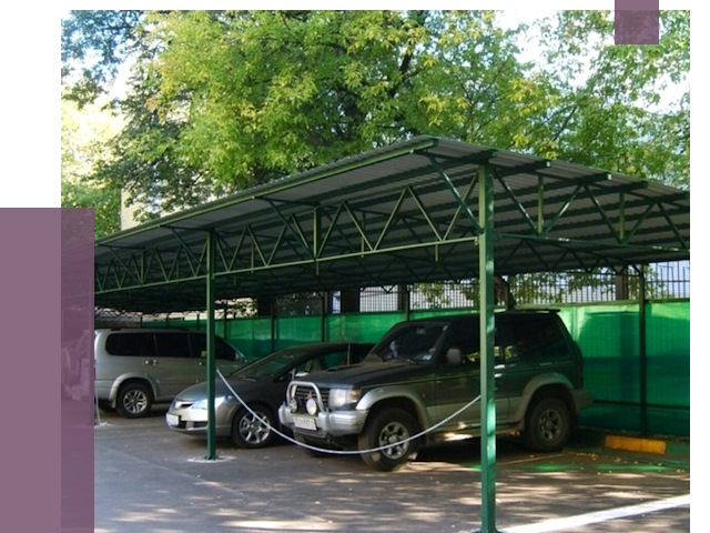 Навесы для парковки в Мурманске от 80714 руб. заказать | ПРОЛЁТ-Мрм