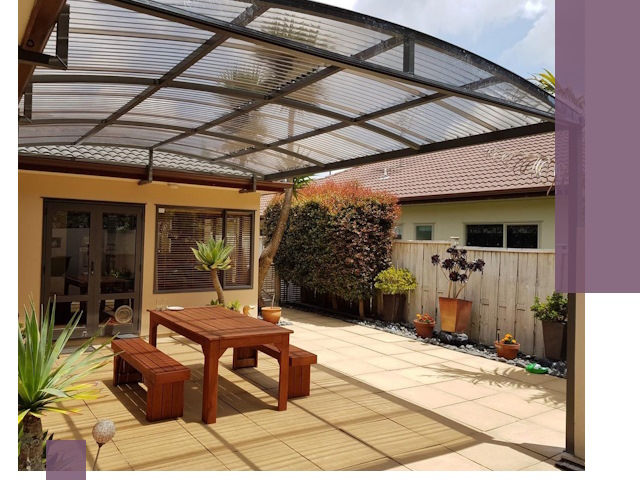 Навесы во двор под ключ в Мурманске — изготовление и монтаж