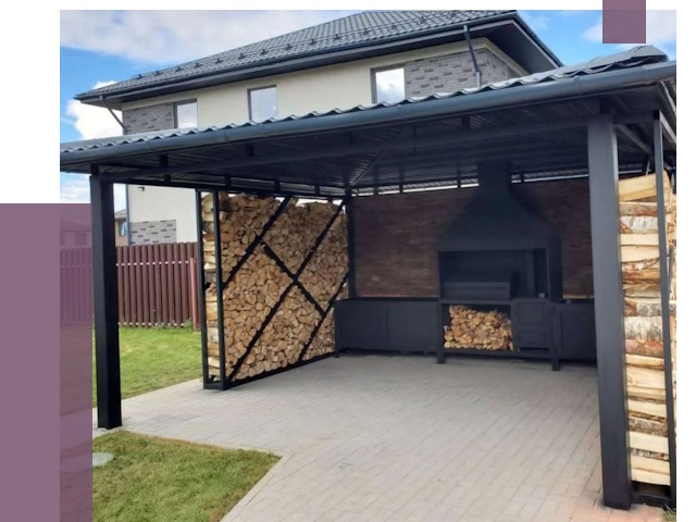 Навесы для барбекю в Мурманске от 12801 руб. под ключ | ПРОЛЁТ-Мрм