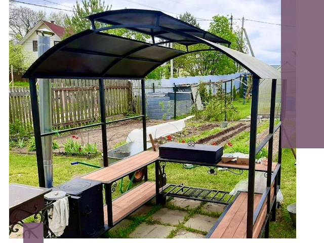 Навесы для барбекю в Мурманске: изготовление, монтаж и демонтаж