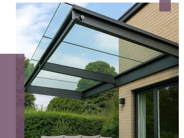 Стеклянные навесы и козырьки в Мурманске от 12338 руб.