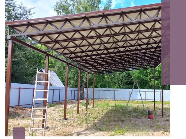 Односкатные навесы под ключ в Мурманске — изготовление и монтаж