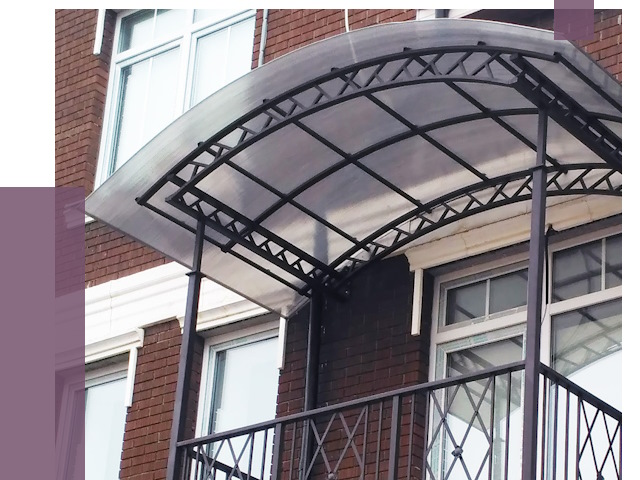 Козырьки над балконом в Мурманске от 8688 руб. | ПРОЛЁТ-Мрм