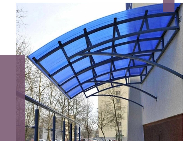 Козырьки из поликарбоната в Мурманске от 4318 руб. под ключ | ПРОЛЁТ-Мрм