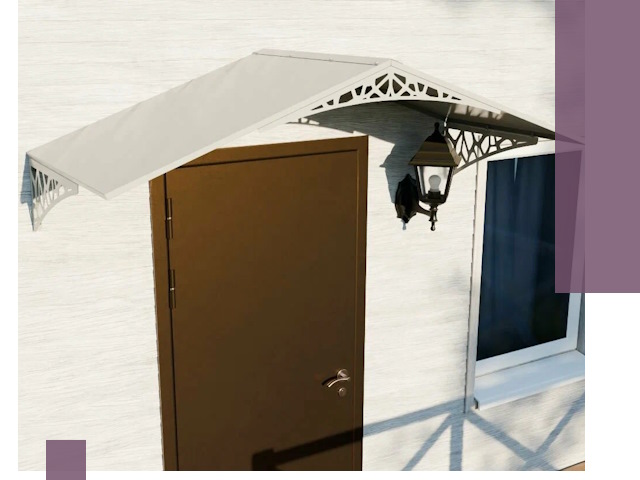 Металлические козырьки на входы и террасы в Мурманске