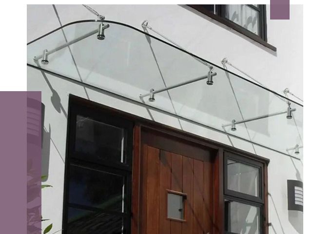 Стеклянные козырьки в Мурманске от 19022 руб. | ПРОЛЁТ-Мрм