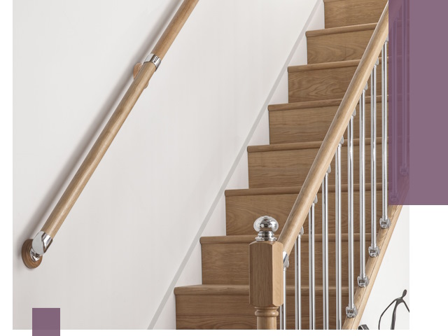 Пристенные поручни из стали и нержавейки под монтаж в Мурманске